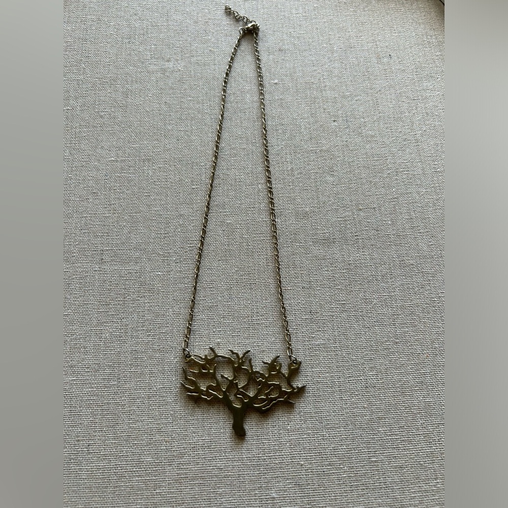 Gold-Tone Barren Tree Necklace - Picture 3 of 5